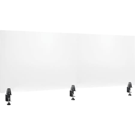 Interion By Global Industrial 60W x 24H Mounted Clear Desk Divider 695842